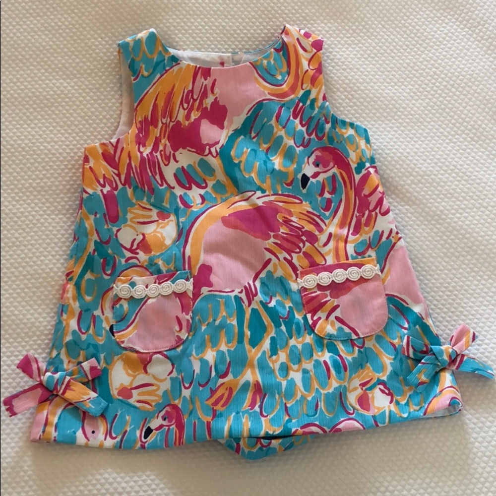 Lilly Pulitzer baby dress flamingo print